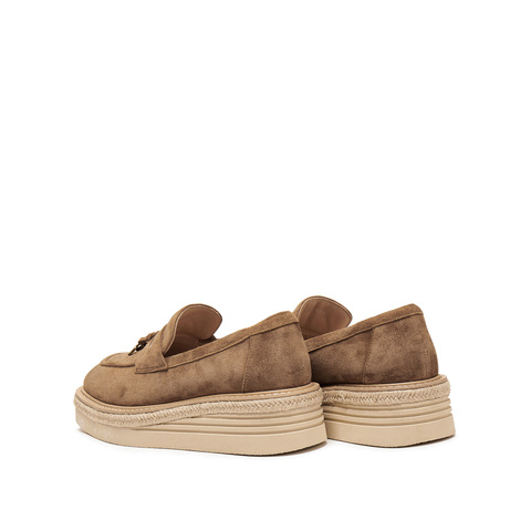 思加图2025秋季新款复古乐福鞋渔夫鞋厚底增高一脚蹬女鞋H2276CA5