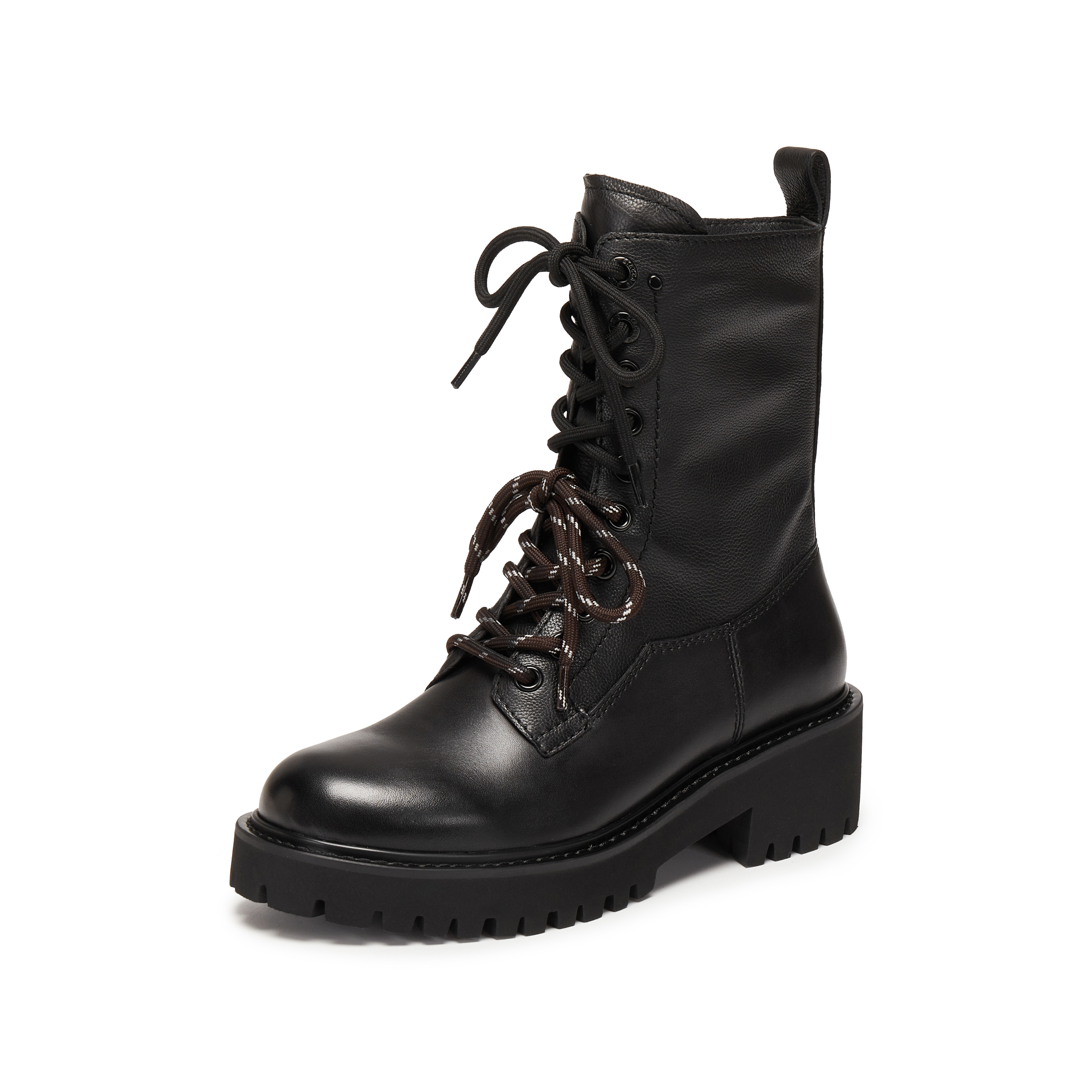 思加图2025冬季新款灵魂乐手马丁靴中筒靴厚底时装鞋女靴EGB51DZ5