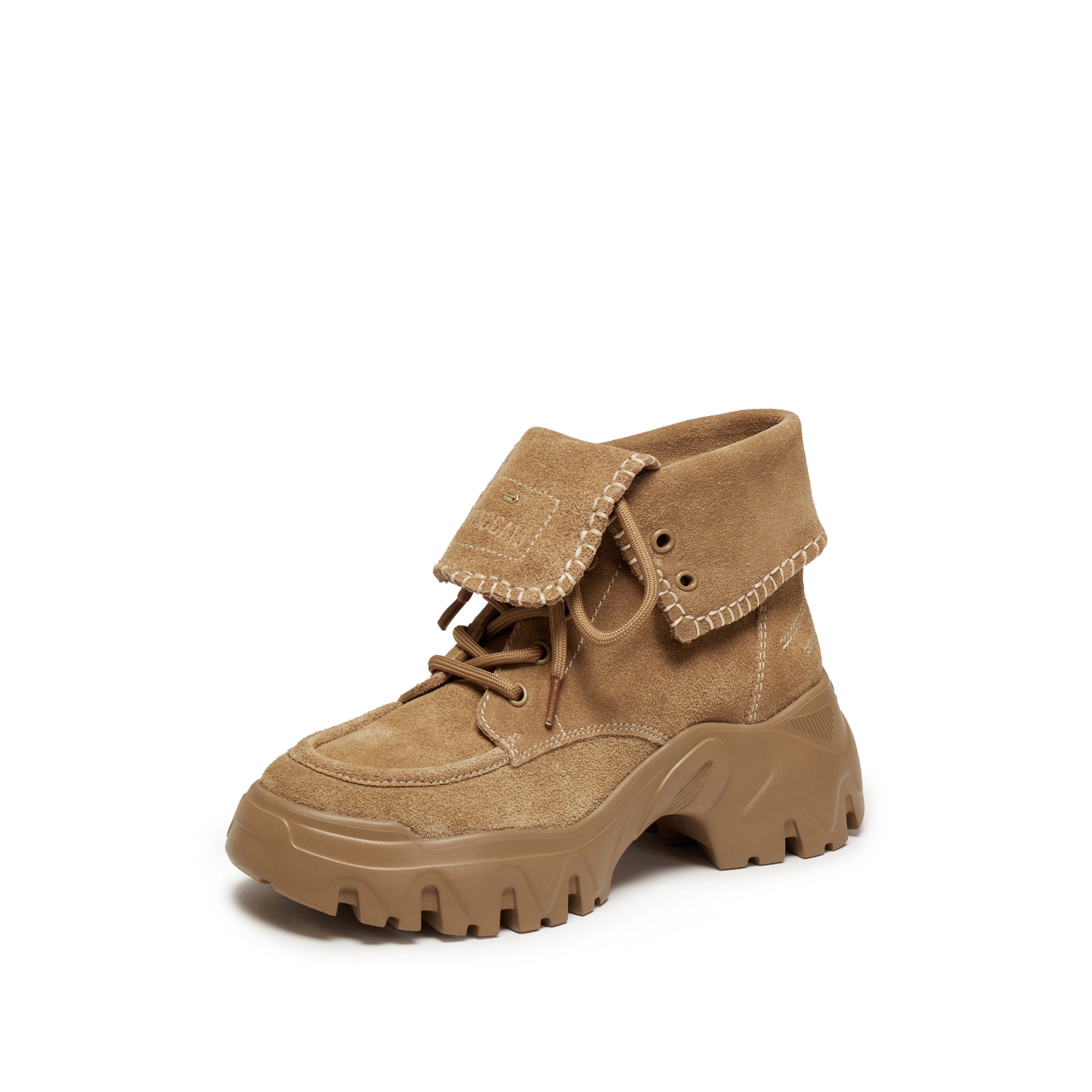 思加图2025冬季新款高岭之歌工装靴运动靴中靴厚底女户外EIX01DZ5