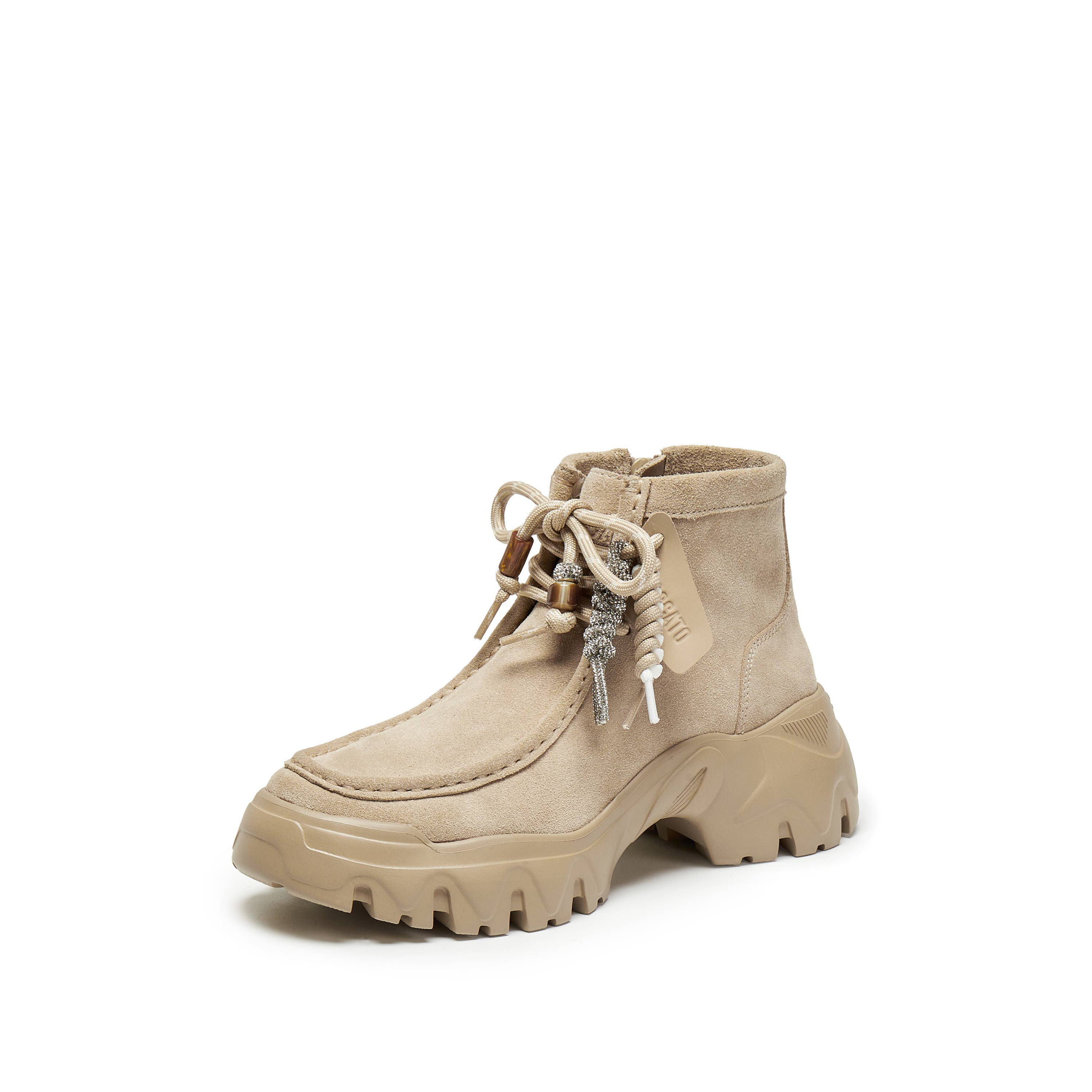 思加图2025冬季新款沙丘电音运动靴短靴厚底增高时装靴女EIX02DD5