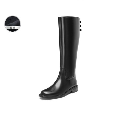 思加图2025冬季新款三重奏英伦风骑士靴长靴高靴女时装靴EAJ40DG5