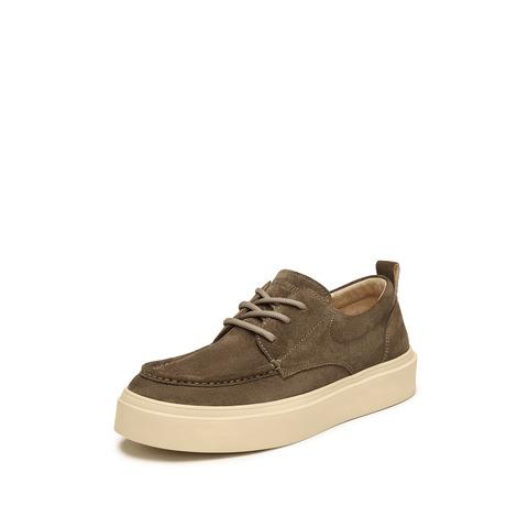 思加图2025秋季新款复古时尚板鞋厚底休闲鞋系带男单鞋H2821CM5