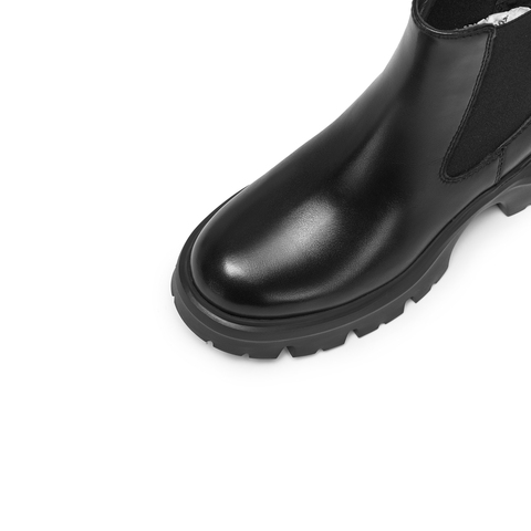 思加图2025冬季新款英伦风运动靴切尔西靴厚底增高短靴女EJA02DD5