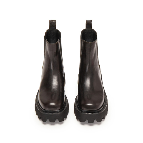 思加图2025冬季新款英伦风切尔西靴烟筒靴中靴厚底女靴子Z1455DD5