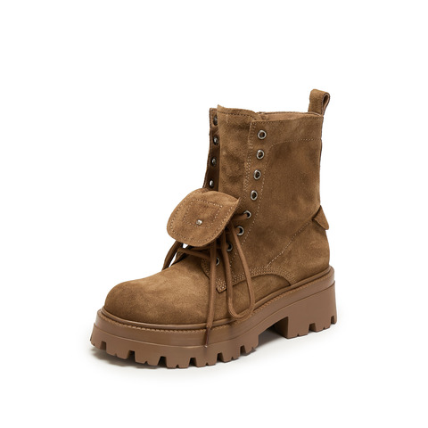 思加图2025冬季新款胡椒乐队马丁靴中靴厚底时装靴女靴皮EIW04DZ5