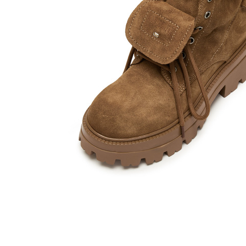 思加图2025冬季新款胡椒乐队马丁靴中靴厚底时装靴女靴皮EIW04DZ5