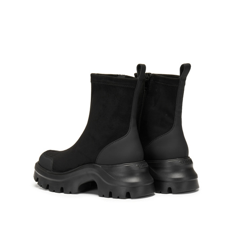 思加图2025冬季新款弹力靴中靴时装靴厚底增高运动靴女靴EJA04DZ5