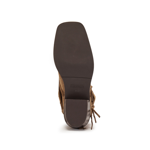 思加图2025冬季新款塞尔玛西部靴牛仔靴长靴高筒靴女靴子EI701DG5