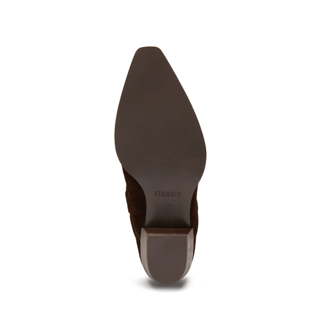 思加图2025冬季新款复古西部靴牛仔靴长靴高筒靴粗跟女靴J7102DS5