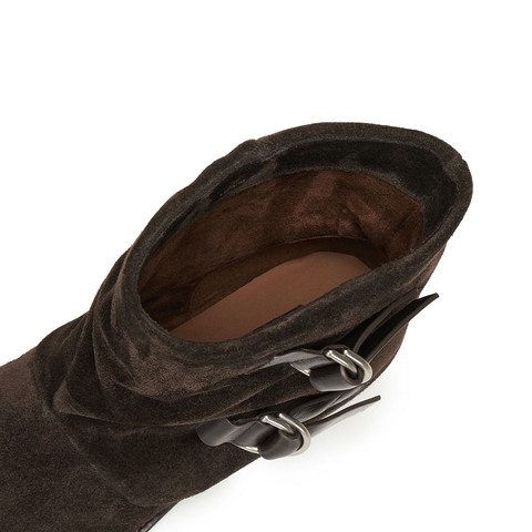 思加图2025冬季新款复古西部靴牛仔靴中靴时装靴通勤女靴H2556DZ5