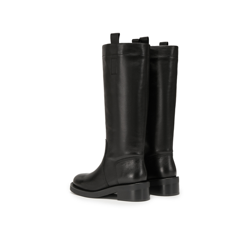 思加图2025冬季新款英伦风骑士靴长靴高筒靴时装靴女皮靴EIJ01DG5