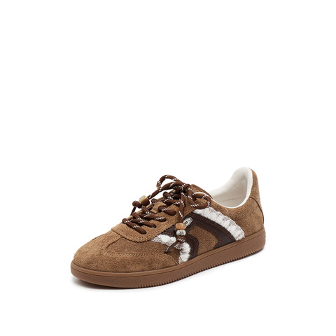 思加图2025秋季新款百搭复古德训鞋阿甘鞋运动休闲鞋女鞋EE932CM5