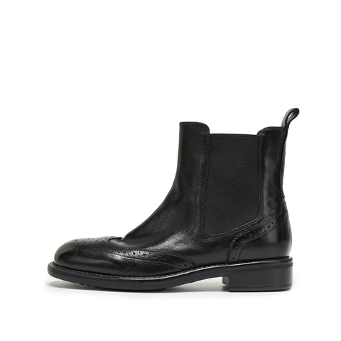 思加图2025冬季新款海伦小姐切尔西靴短靴时装靴复古女靴J8020DD5