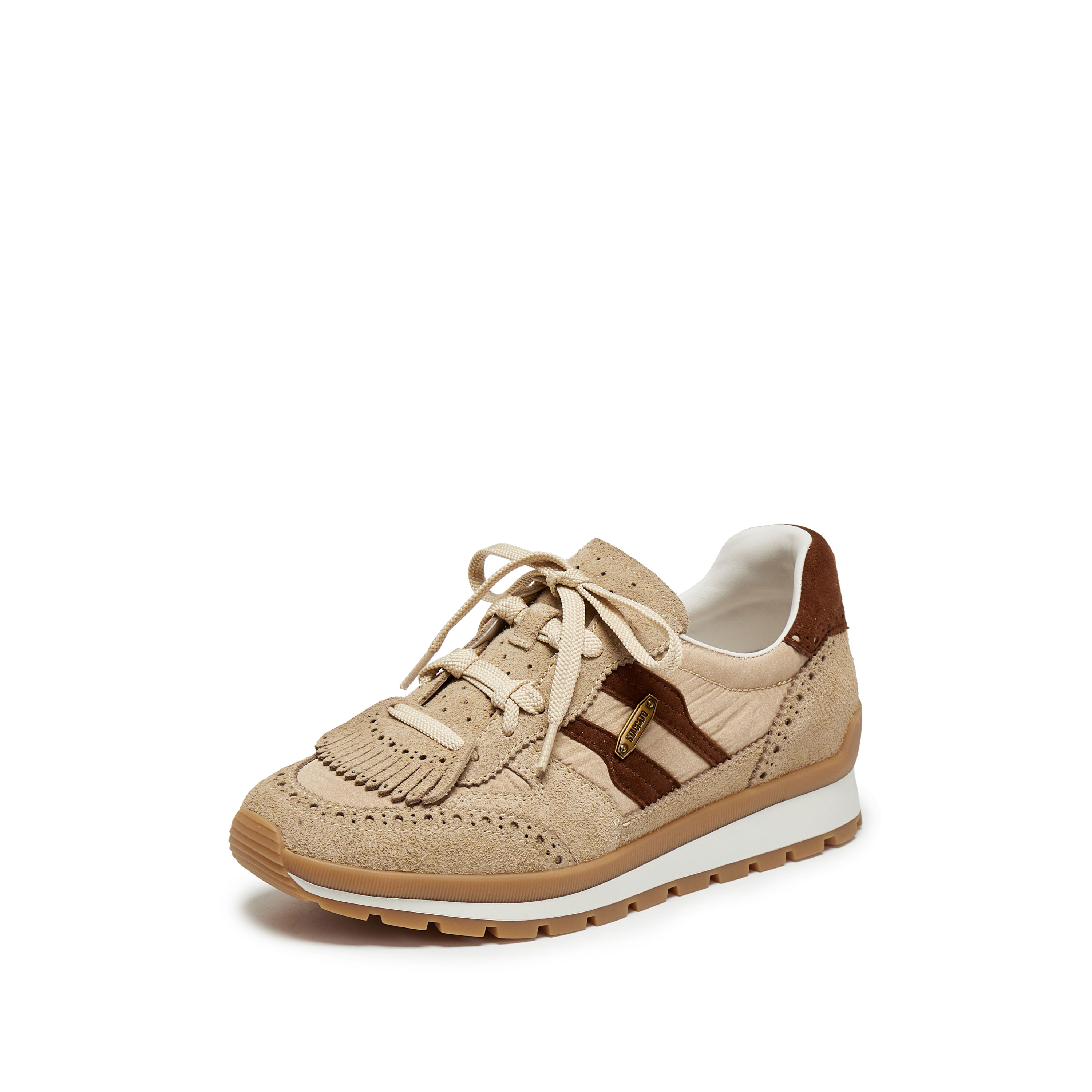 思加图2025秋季新款复古阿甘鞋厚底增高运动休闲鞋女鞋子EHR17CM5