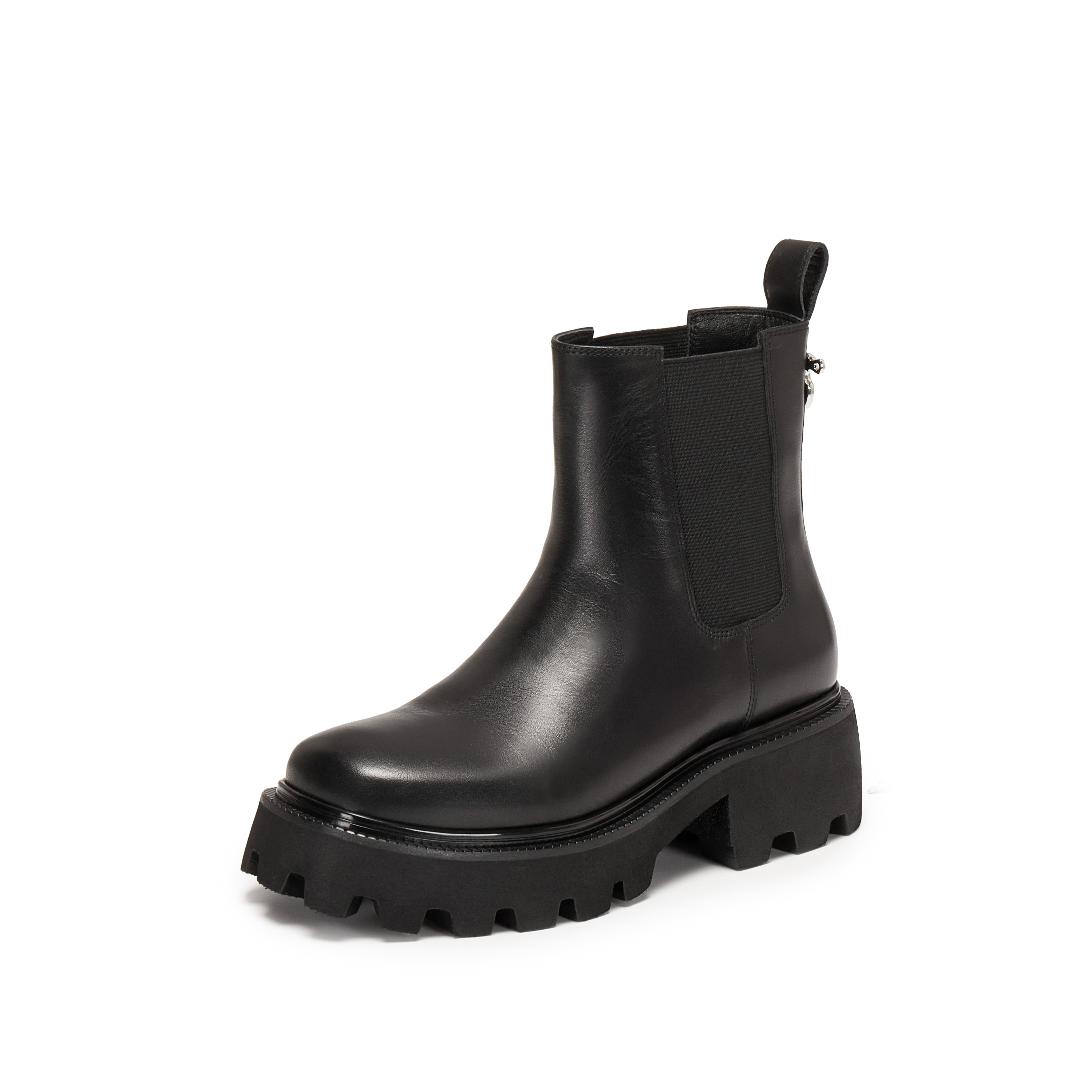 思加图2025冬季新款英伦风切尔西靴烟筒靴中靴厚底女靴子Z1455DD5