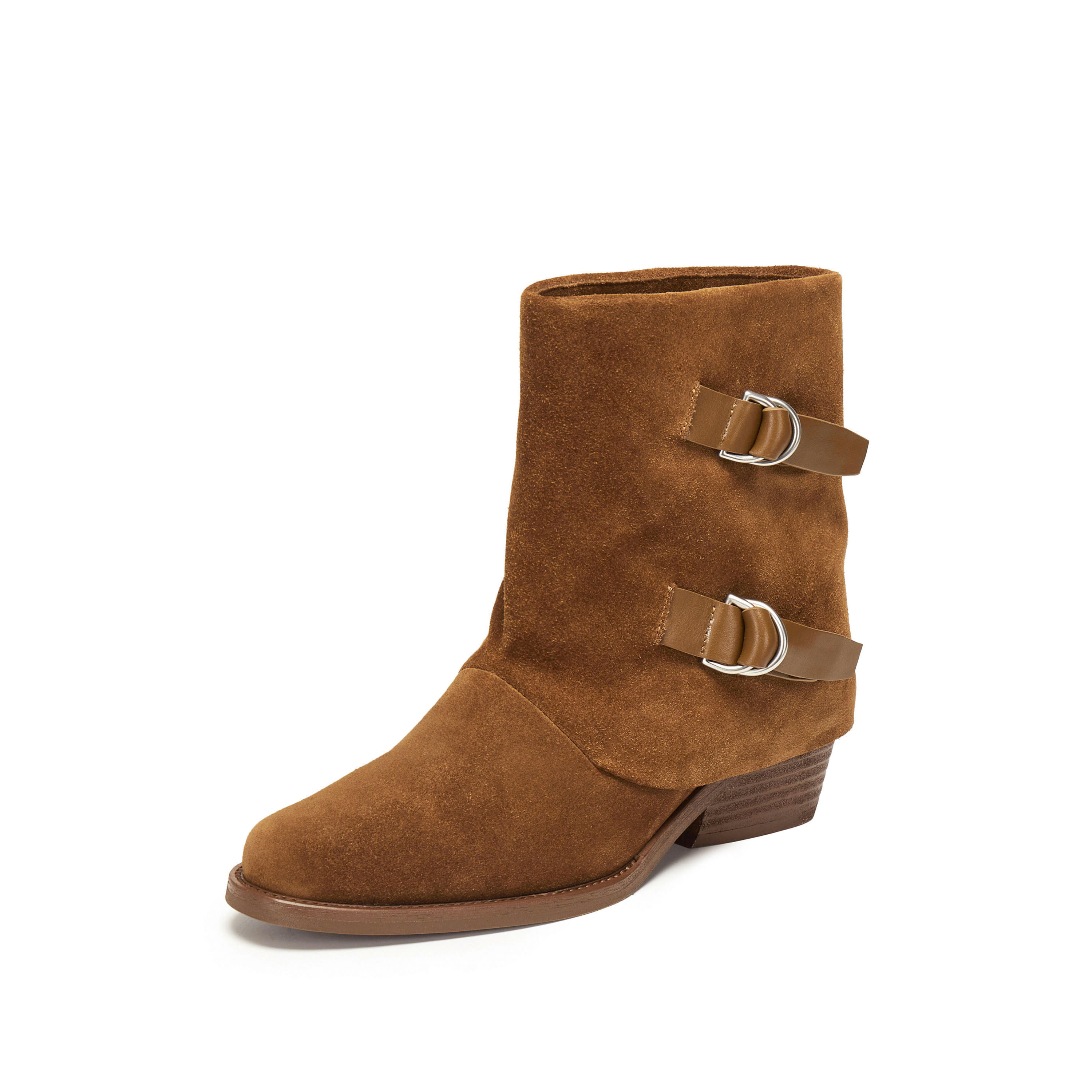 思加图2025冬季新款复古西部靴牛仔靴中靴时装靴通勤女靴H2556DZ5