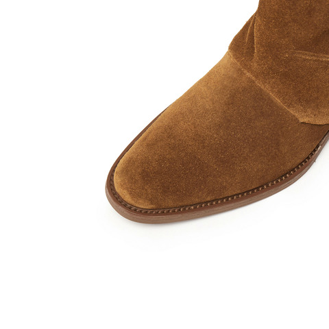 思加图2025冬季新款复古西部靴牛仔靴中靴时装靴通勤女靴H2556DZ5