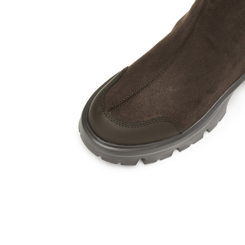 思加图2025冬季新款弹力靴中靴时装靴厚底增高运动靴女靴EJA04DZ5