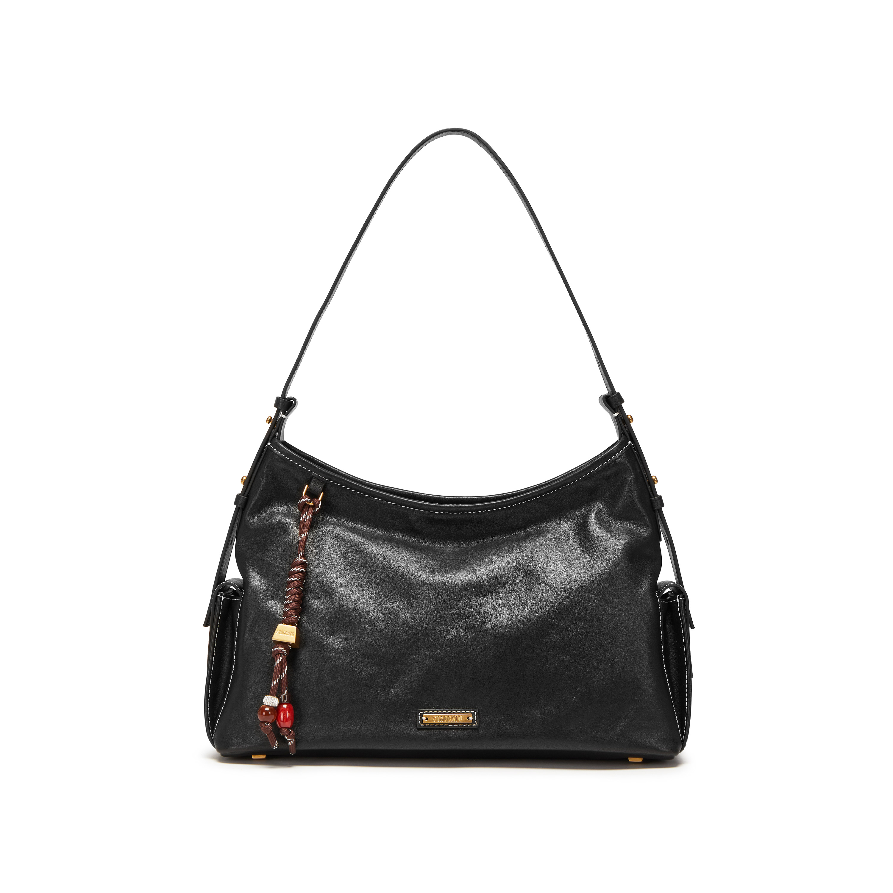 思加图2025冬季新款黑胶袋托特包大容量单肩包斜挎背提包X8229DX5