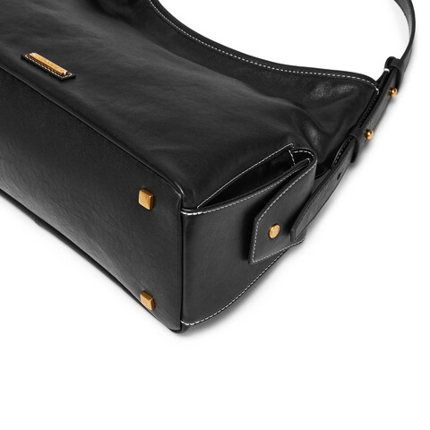 思加图2025冬季新款黑胶袋托特包大容量单肩包斜挎背提包X8229DX5