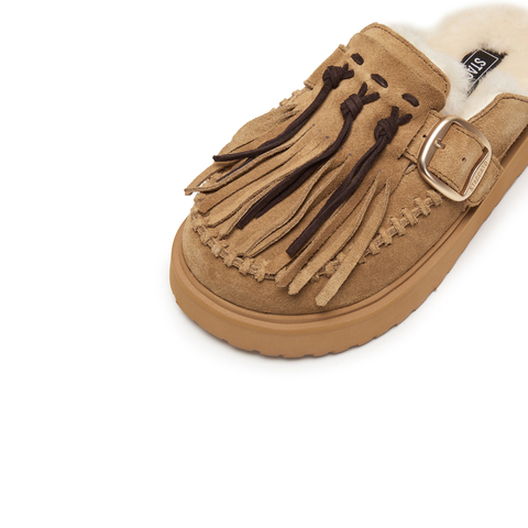 思加图2025秋季新款复古勃肯鞋一字拖厚底增高凉拖鞋女鞋F2510CH5