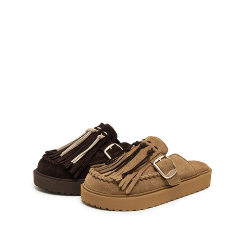 思加图2025秋季新款复古勃肯鞋一字拖厚底增高凉拖鞋女鞋F2510CH5