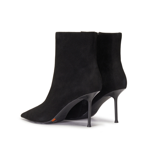 思加图2025冬季新款气质通勤时装靴中靴高跟鞋细跟女靴子H8058DD5