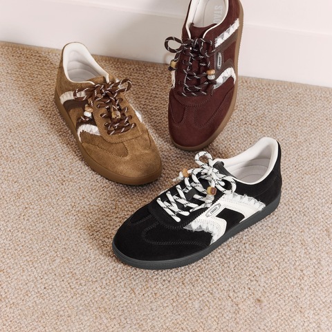 思加图2025秋季新款百搭复古德训鞋阿甘鞋运动休闲鞋女鞋EE932CM5