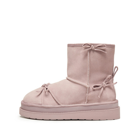 思加图2025冬季新款雪菲菲保暖雪地靴厚底增高短靴女靴子EIY07DD5