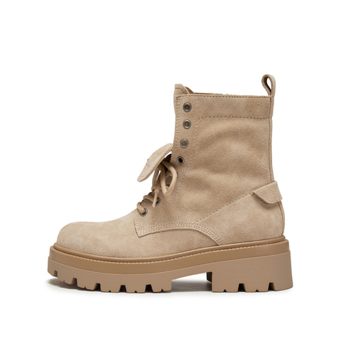 思加图2025冬季新款胡椒乐队马丁靴中靴厚底时装靴女靴皮EIW04DZ5