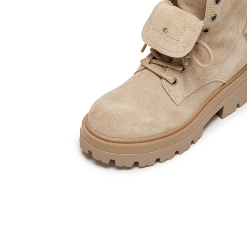 思加图2025冬季新款胡椒乐队马丁靴中靴厚底时装靴女靴皮EIW04DZ5