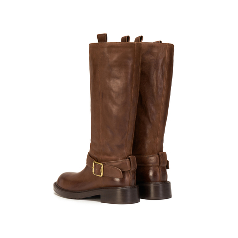 思加图2025冬季新款英伦风骑士靴长靴高筒靴时装靴女靴子B2135DG5