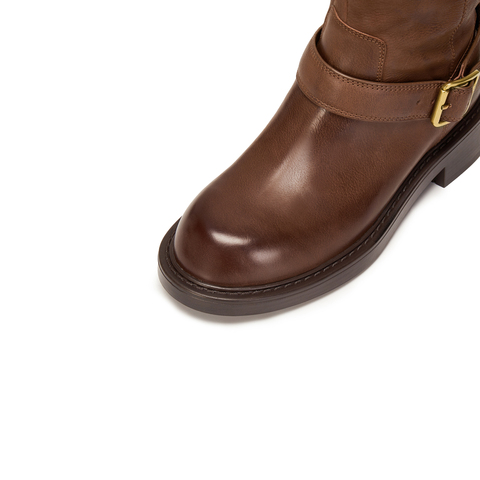 思加图2025冬季新款英伦风骑士靴长靴高筒靴时装靴女靴子B2135DG5