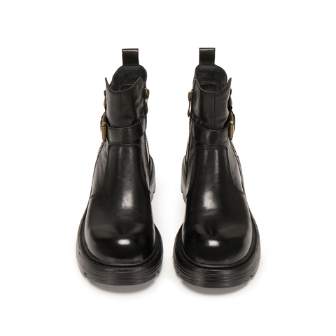 思加图2025冬季新款英伦风工装靴短靴厚底增高时装靴女靴J5883DD5