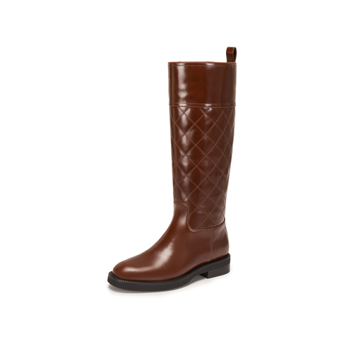 思加图2025冬季新款英伦风骑士靴长靴高筒靴时装靴女靴子Z0522DG5