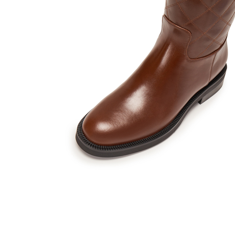 思加图2025冬季新款英伦风骑士靴长靴高筒靴时装靴女靴子Z0522DG5