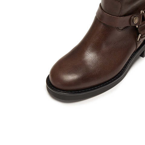 思加图2025冬季新款英伦风骑士靴长靴时装靴女皮靴EIJ05DG5