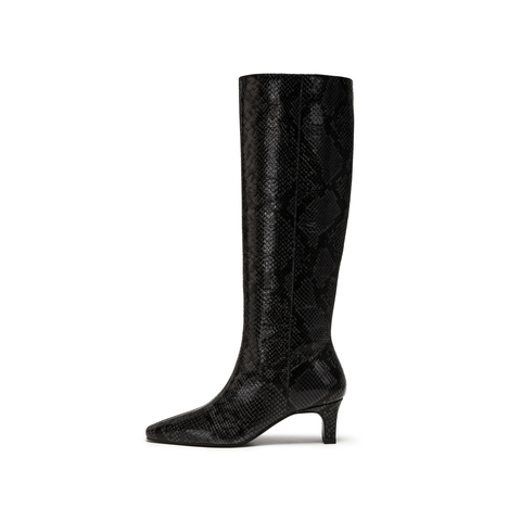 思加图2025冬季新款复古超长靴时装靴高跟靴时装鞋女靴子Z3812DC5