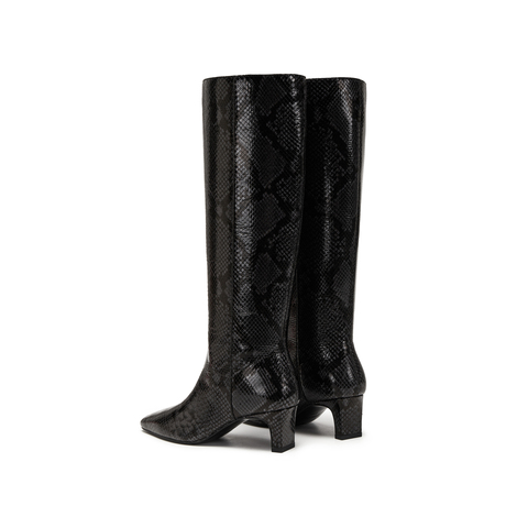 思加图2025冬季新款复古超长靴时装靴高跟靴时装鞋女靴子Z3812DC5