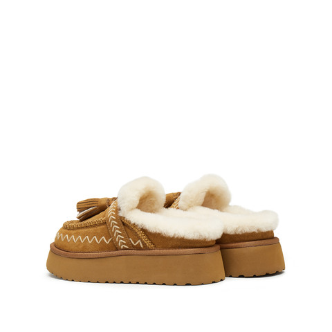 思加图2025冬季新款雪顶松松保暖毛毛鞋厚底增高穆勒拖女鞋D5124DD5