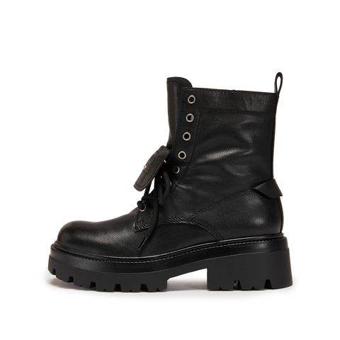 思加图2025冬季新款胡椒乐队马丁靴中靴厚底时装靴女靴皮EIW04DZ5