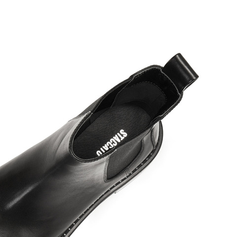 思加图2025冬季新款英伦风切尔西靴短靴时装靴粗跟女靴子B6326DD5