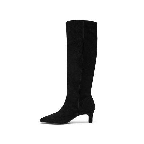 思加图2025冬季新款复古超长靴时装靴高跟靴时装鞋女靴子Z3812DC5