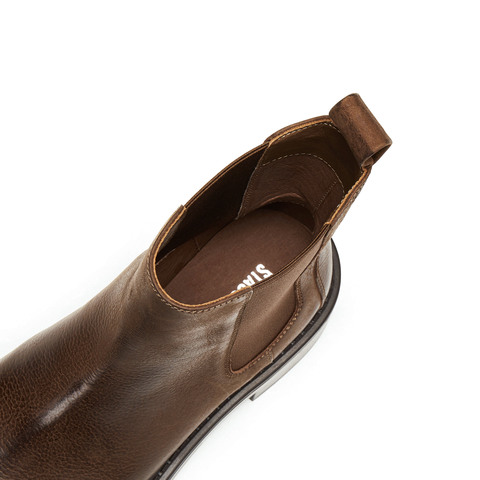 思加图2025冬季新款英伦风切尔西靴短靴时装靴粗跟女靴子B6326DD5