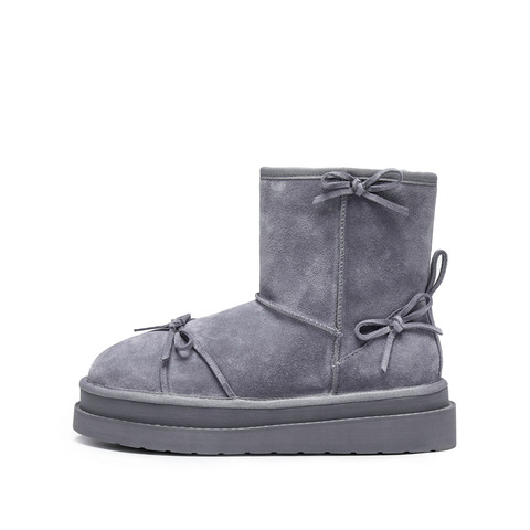 思加图2025冬季新款雪菲菲保暖雪地靴厚底增高短靴女靴子EIY07DD5