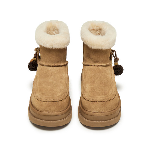 思加图2025冬季新款雪松松保暖雪地靴厚底复古短靴女靴子EIY06DD5