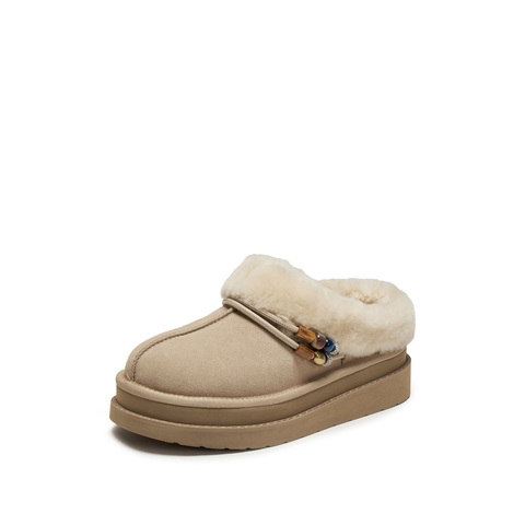 思加图2025冬季新款雪地靴毛里保暖短靴厚底增高女靴EIY08DD5