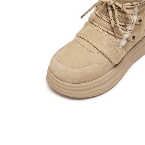 思加图2025冬季新款复古雪地靴毛里保暖短靴厚底增高女靴J5506DD5