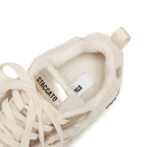 思加图2025冬季新款复古毛毛鞋加绒保暖休闲鞋平底鞋女鞋J2570DM5