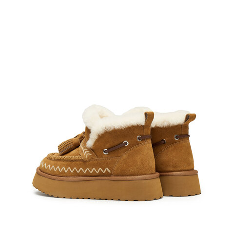 思加图2025冬季新款雪顶松松雪地靴保暖短靴厚底增高时装靴女靴D1124DD5